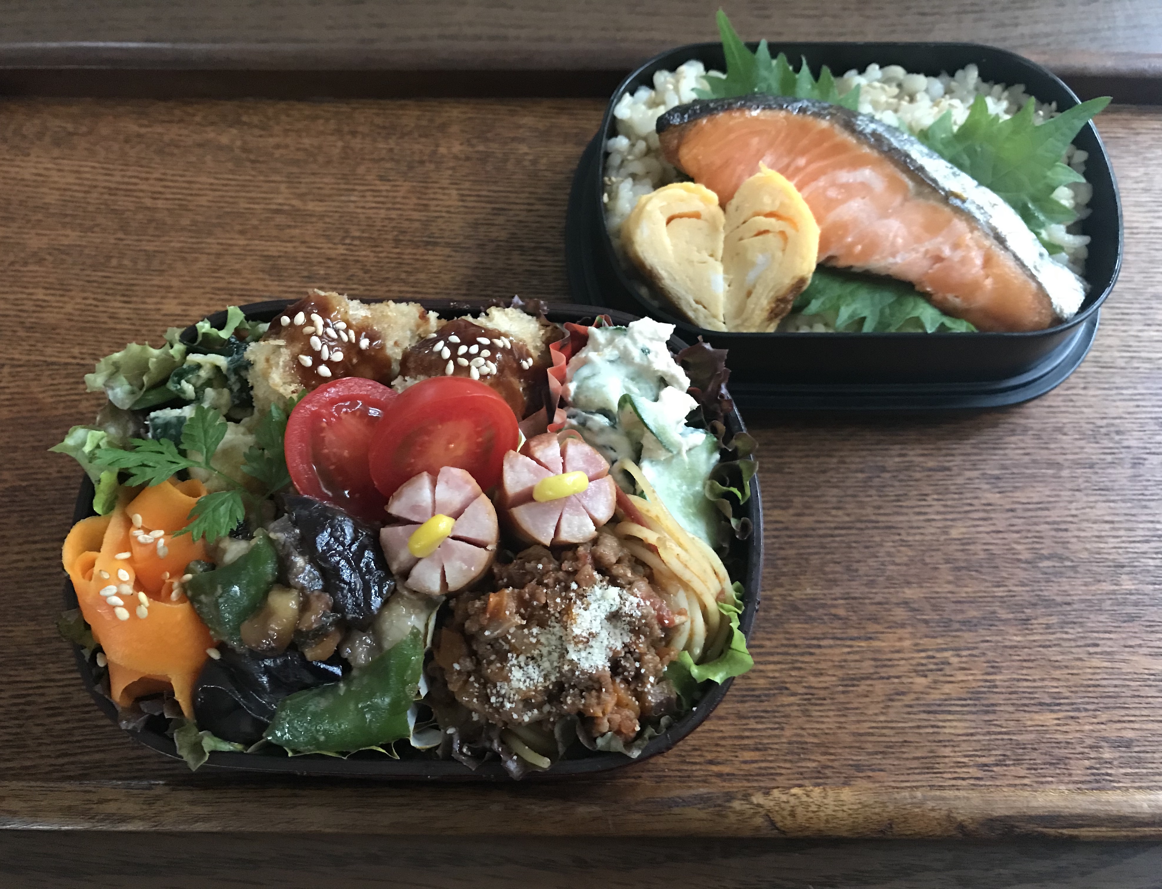 お弁当(玄米鮭弁)